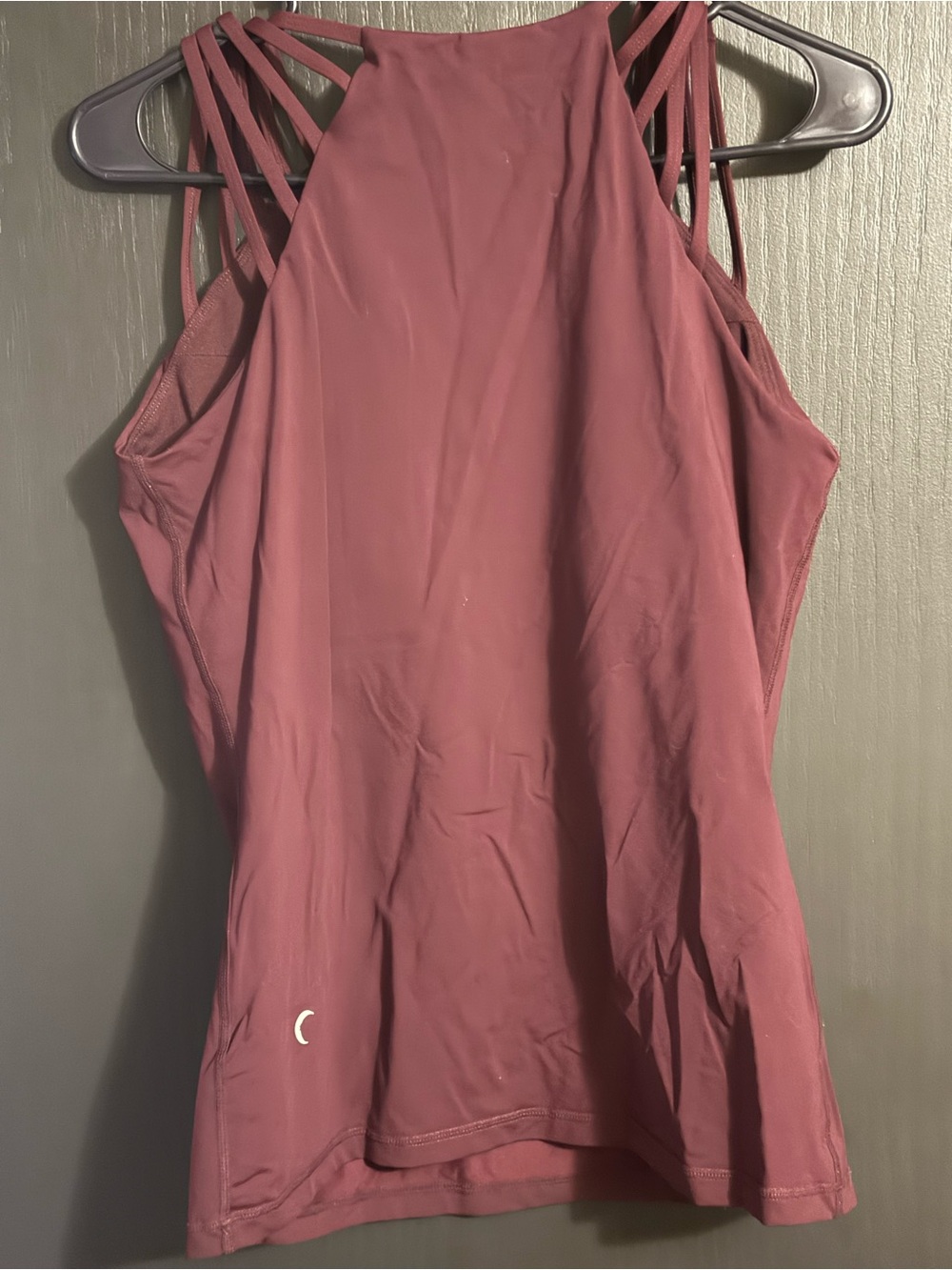ZYIA Women's Strappy Halter Tank Top - Burgundy - Picture 2 of 9
